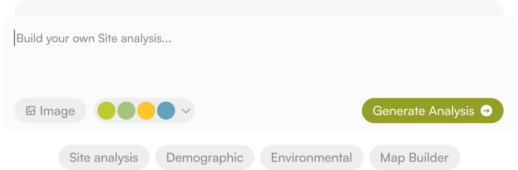 Litmus site analysis prompt input with a Generate Analysis button
